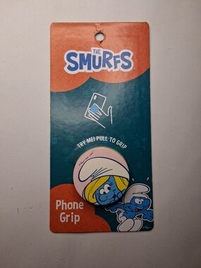 Smurfette Phone Grip Stand ~ Blue & White Smurfs ~ Best Brands ☆
